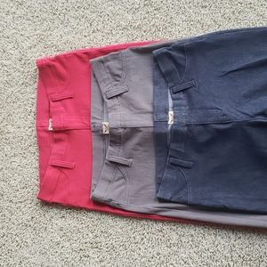 3 pairs Faded Glory Jeggings Size M (8-10)